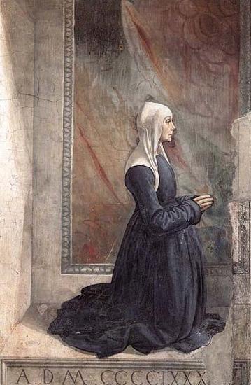 GHIRLANDAIO, Domenico Portrait of the Donor Nera Corsi Sassetti oil painting image